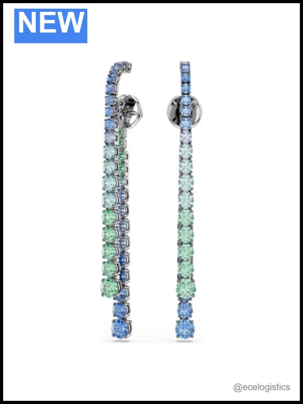 Gold Plated Drop Earrings Matrix Style Statement Jewelry